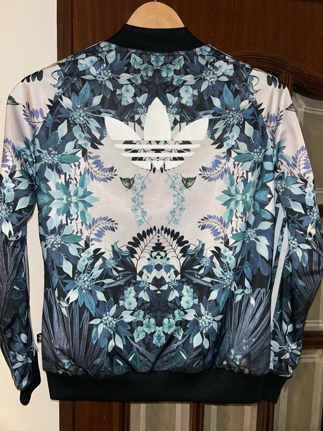 Casaco Adidas Mulher Floral Azul Multicolor