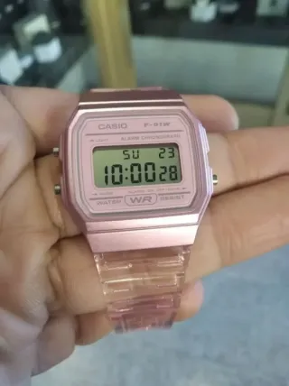 CASIO F-91W SKELETON ROSA (EDICION LIMITADA)