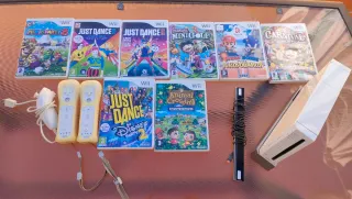 Consola Wii con 7 giochi e accessori