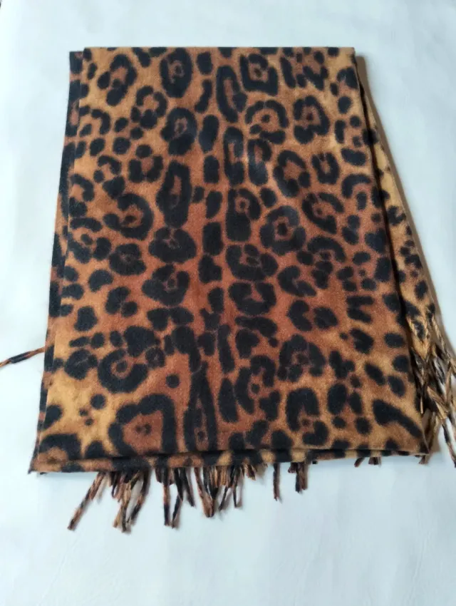 Pashmina Estampado Animal Leopardo Marrón