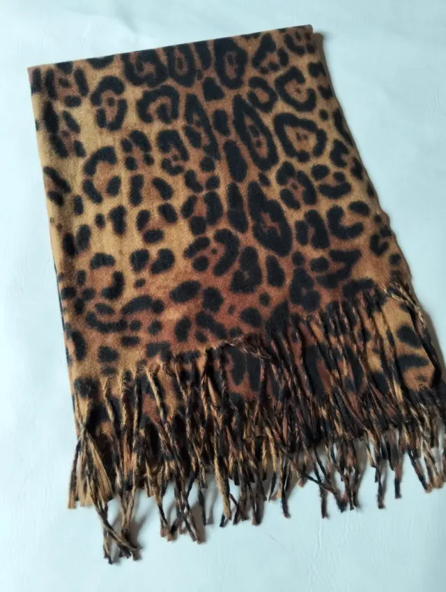 Pashmina Estampado Animal Leopardo Marrón