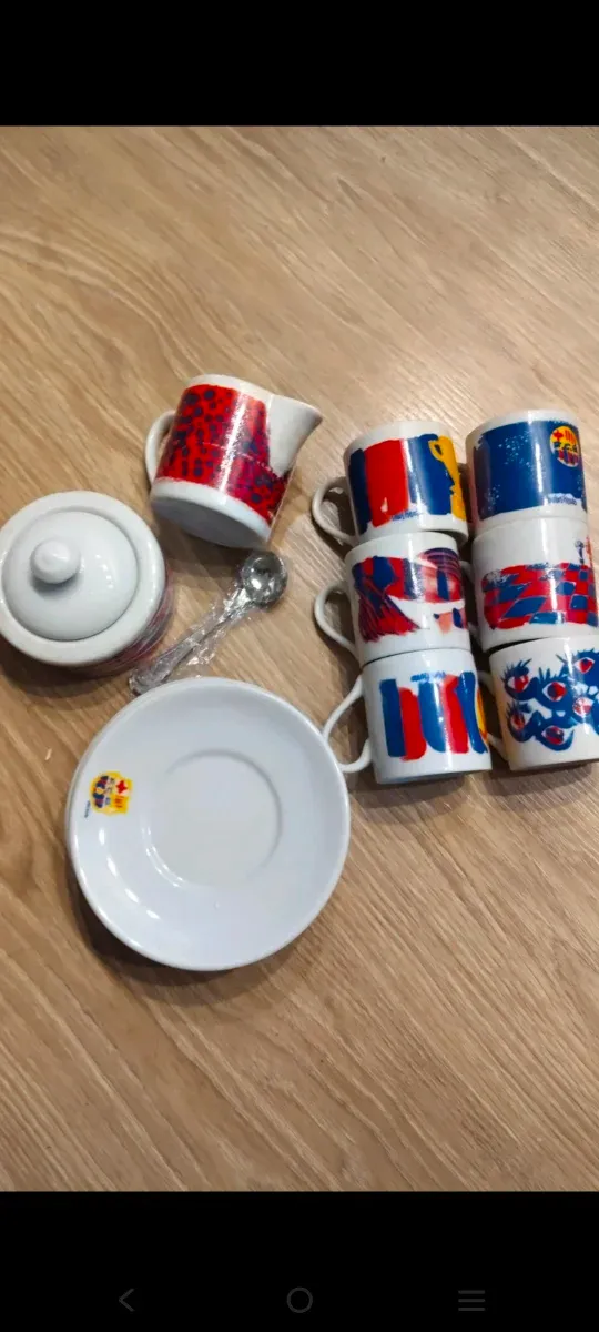 Juego de tazas y jarra FC Barcelona