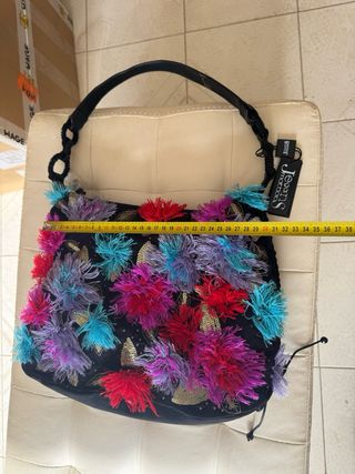 Borsa Gai Mattiolo Nera Multicolore Nuova