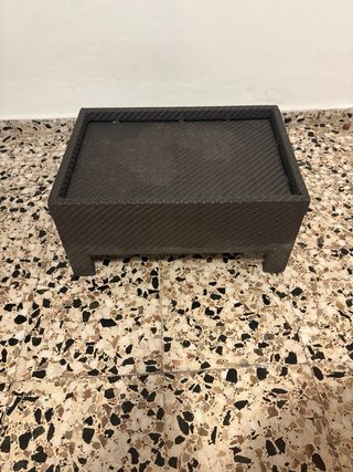 Mesa auxiliar rectangular mimbre y metal