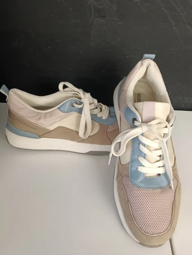 Zapatillas Tom Tailor mujer beige y azul