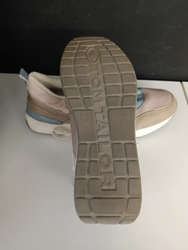 Zapatillas Tom Tailor mujer beige y azul