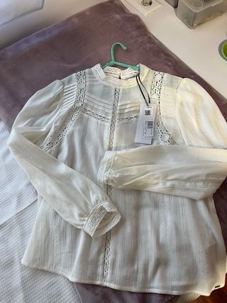 Blusa IKKS blanca talla 38