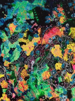 Arte original abstracto vibrante