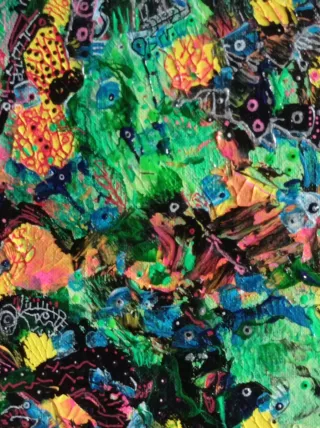 Arte original abstracto vibrante