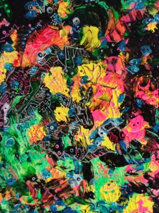 Arte original abstracto vibrante