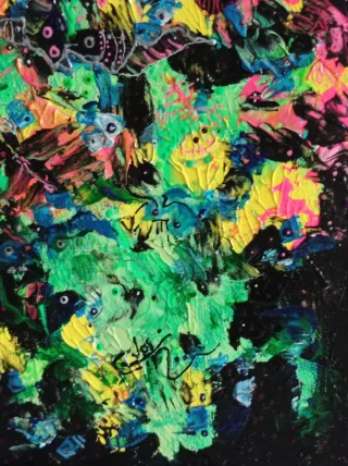 Arte original abstracto vibrante