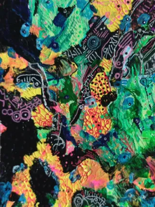 Arte original abstracto vibrante