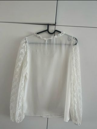 Blusa Shein blanca encaje