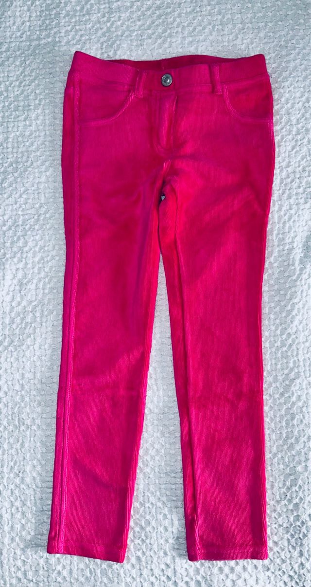 Pantalón de pana fucsia para niña 6-8 años