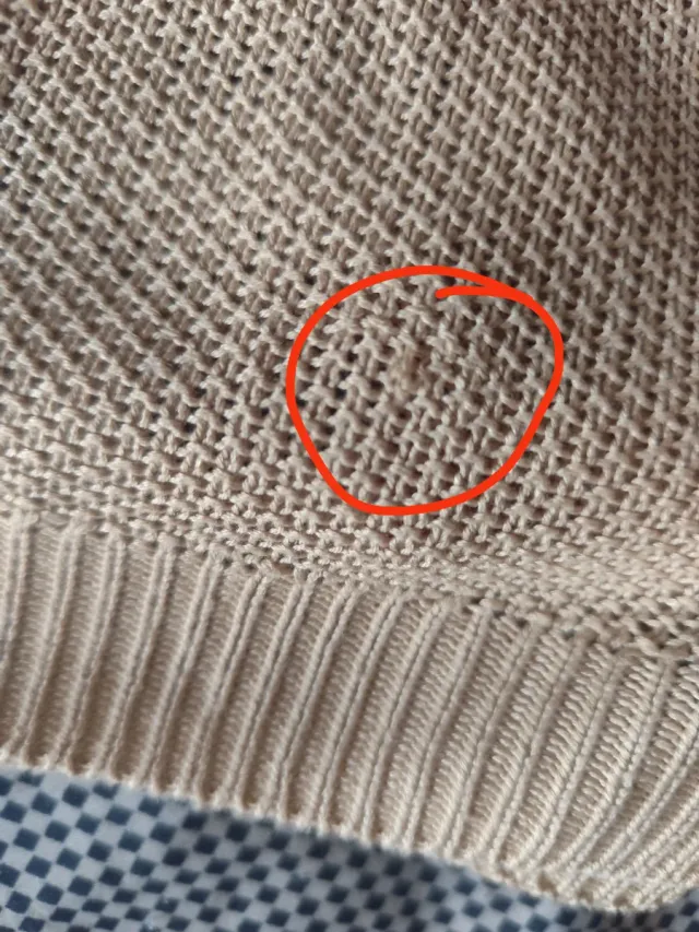 Jersey rejilla beige manga larga