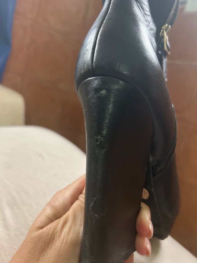 Botas de tacón con pelo de borrego pordentropor de