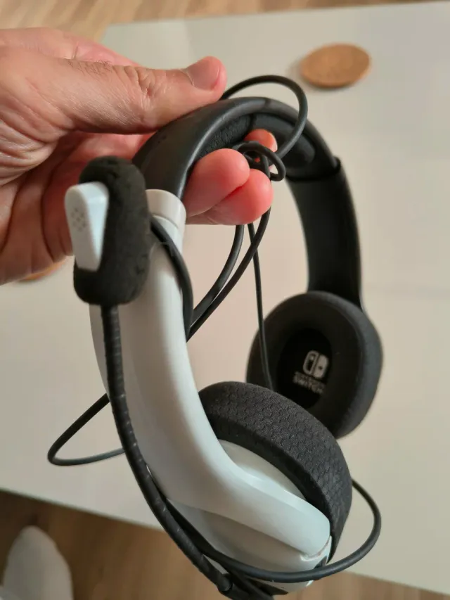 Auriculares PDP Nintendo Switch blancos y negros