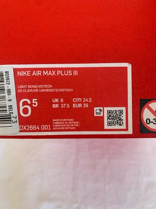 Nike Air Max Plus III Talla 39 Nuevas