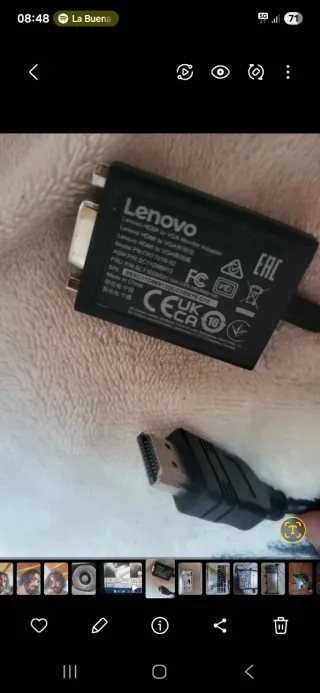 Adaptador Lenovo HDMI a VGA