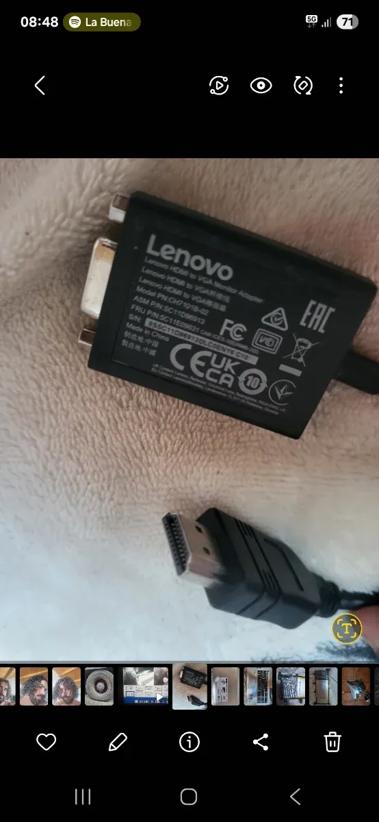 Adaptador Lenovo HDMI para VGA
