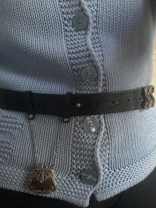 Cintura donna nera con ciondolo