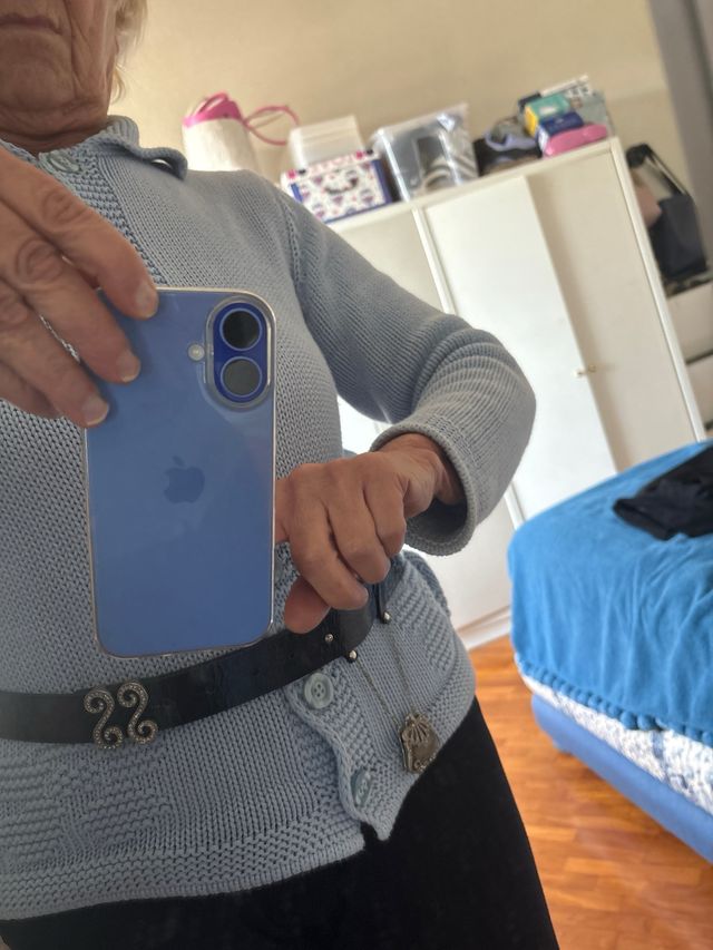 Cintura donna nera con ciondolo