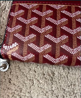 Porta moedas Goyard vermelho