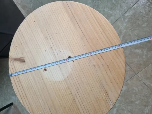 Pie de mesa de pino, altura 67