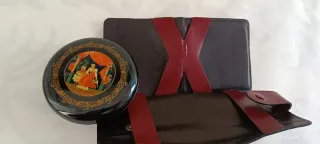 Porta assegni vintage in pelle