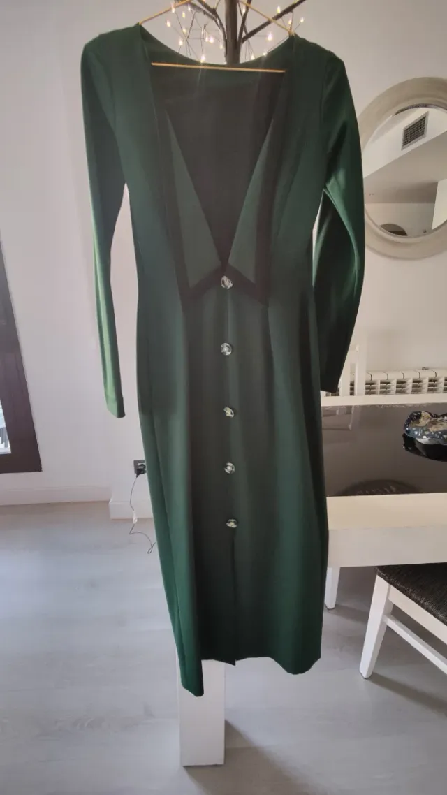 Vestido Cherubina Talla 34 Verde