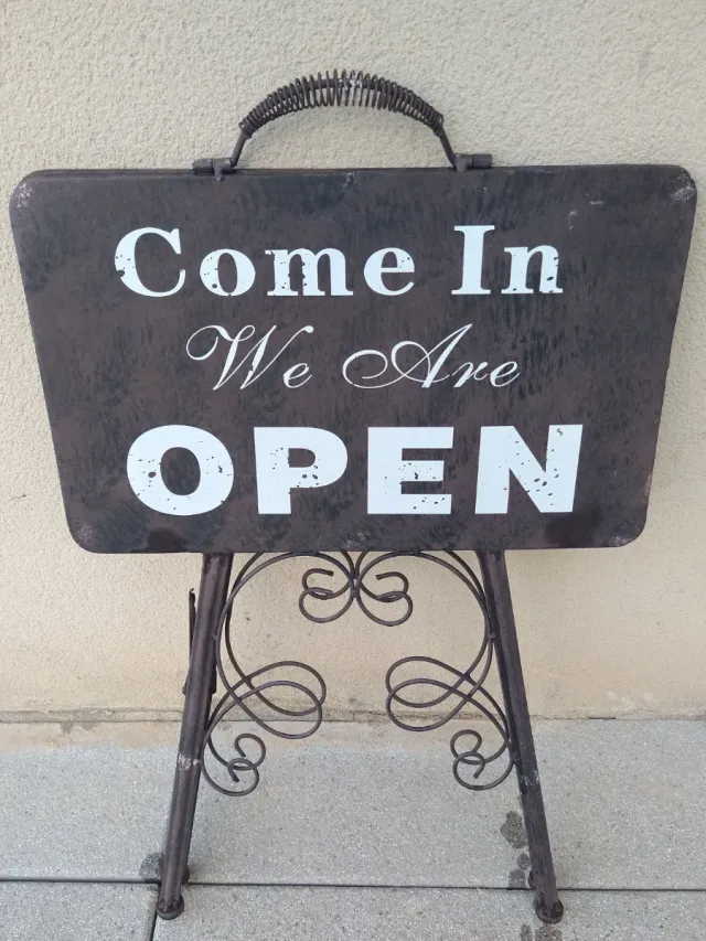 Letrero Vintage Abierto/Cerrado