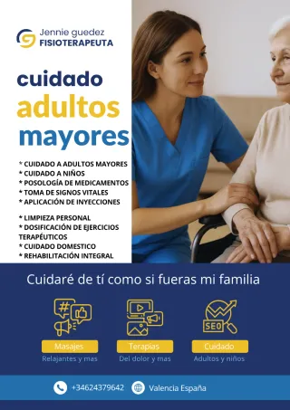 Servicio de fisioterapia y cuidado al adulto mayor