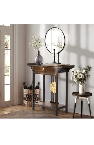 Mesa de entrada madera y metal