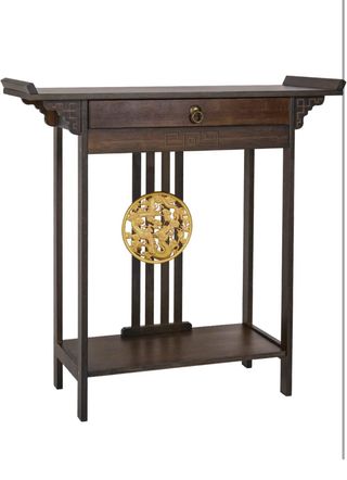 Mesa de entrada madera y metal