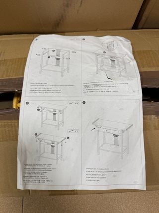 Mesa de entrada madera y metal