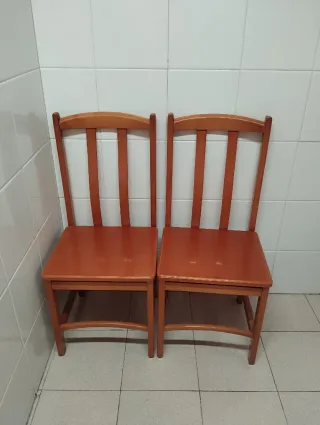 Juego de 6 sillas de comedor de madera