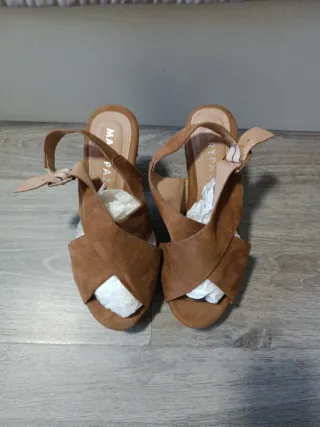 Sandalias tacón Marypaz marrones
