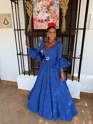 Vestido de flamenca azul
