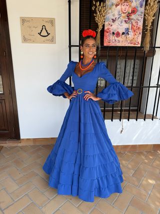 Vestido de flamenca azul