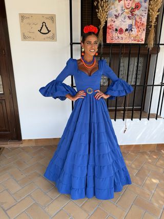 Vestido de flamenca azul