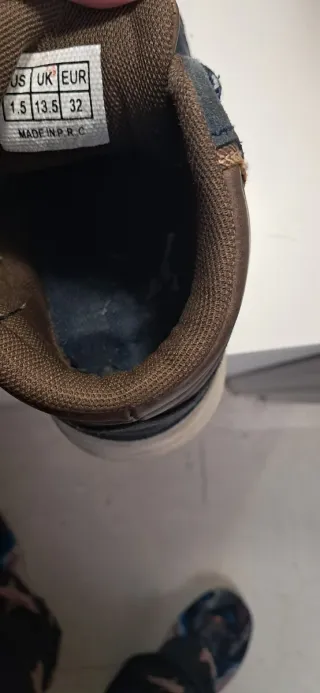 Botas Lois Jeans niño azul y marrón