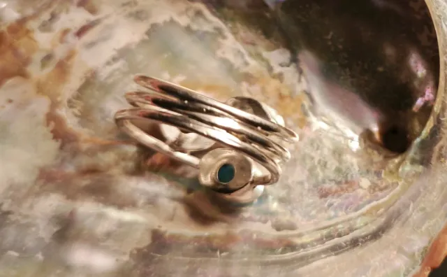 Anillo Plata Onix Verde, Labradorita, Topacio