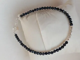 Pulsera de plata 925 con minerales de tourmalina