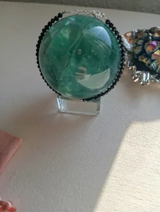 Pulsera de plata 925 con minerales de tourmalina