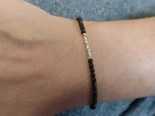 Pulsera de plata 925 con minerales de tourmalina