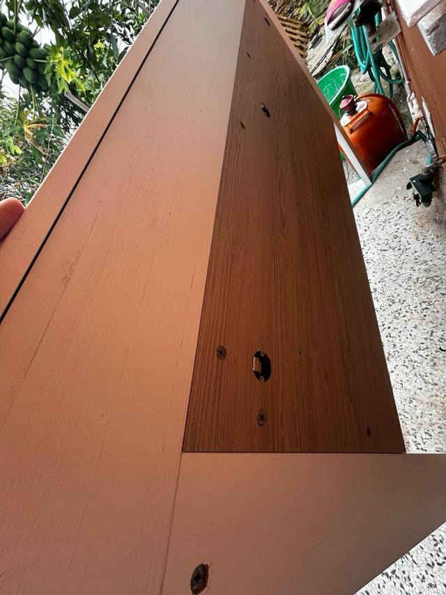 Cabecero de cama madera y plástico