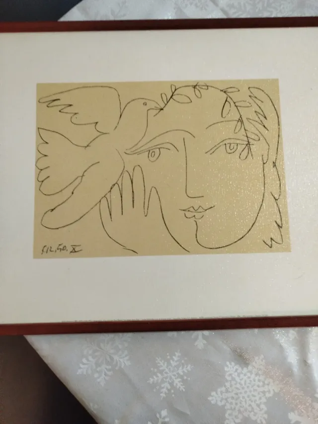 Cuadro original Paloma y Rostro