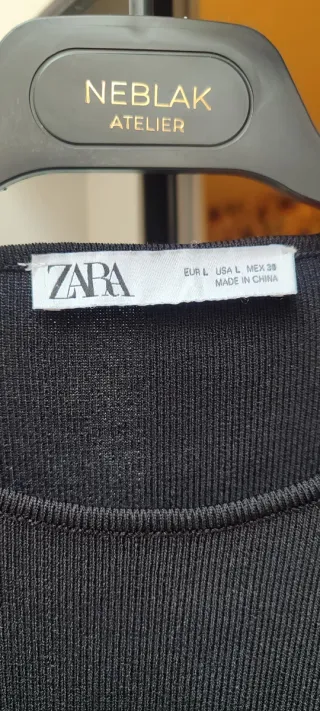 Jersey Zara Mujer Vestir Negro Talla L
