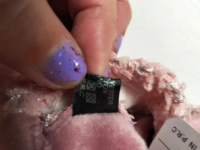 Guantes sin dedos rosa tweed y pelo