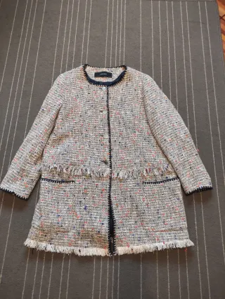 Chaqueta Zara XL Tweed Multicolor